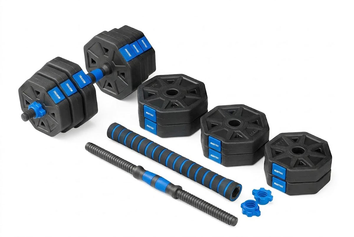 IRONTEC ดัมเบล & บาร์เบล 2-IN-1 ขนาด 20KG รุ่น ABS สีดำ - Image 3