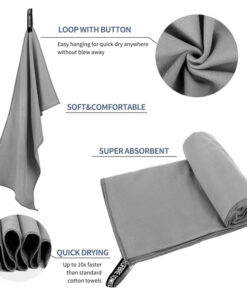 ผ้าขนหนูกีฬาแห้งเร็ว ไมโครไฟเบอร์ ดูดซับดี เหมาะสายออกกำลังกาย